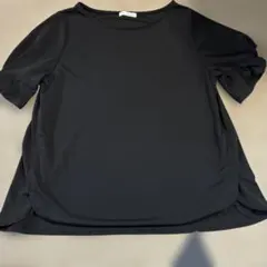 a.v.v 袖ツイスト カットソー ブラックＭ