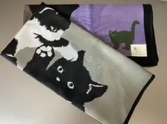 猫柄　綿ローンハンカチ　2枚　新品