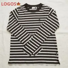 LOGOS 長袖Tシャツ M ブラウン/ホワイトのサムネイル