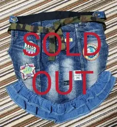 デニムリメイク　エプロン　カフェエプロン　ジーンズリメイク