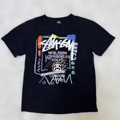 ステューシー　STUSSY ワールドツアー　ロゴプリント　サイズM