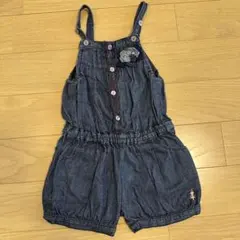 ミキハウス デニムロンパース 100