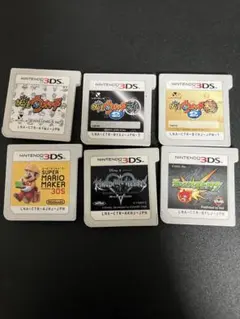 3DSのソフト(妖怪ウォッチ、マリオメーカー、キングダムハーツ3D、モンスト)