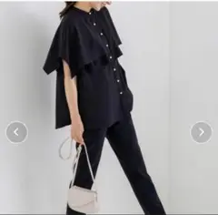 完売品　sono ダブルフリルケープブラウス　ソーノ