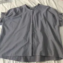 niko and ... ストライプフリル袖シャツ M