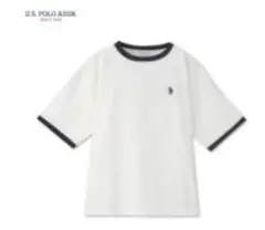 U.S. POLO ASSN. リンガーTシャツ ホワイト カットソー