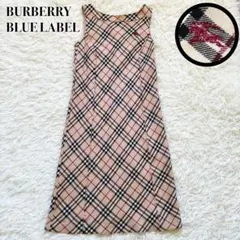 美品✨バーバリーブルーレーベル ワンピース ノバチェック ホースロゴ M