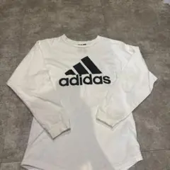 adidas ホワイト 長袖 Tシャツ