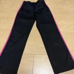 黒とピンクのストライプ ジャージ　130