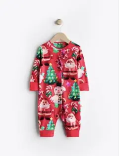 【着用1回】NEXT クリスマス柄ロンパース 68cm