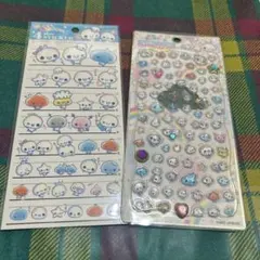 【新品未使用】ぷくぷくあわわちゃん2種類　カミオ　ジュエルプチドロップ シール