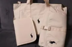 Polo Ralph Lauren ホワイトトートバッグセット【ラルフローレン】