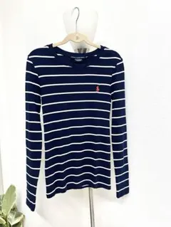 ラルフローレン RalphLaurenボーダー　長袖　レディース　ネイビー