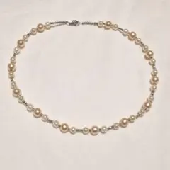 月末処分SALE★パール×メタルビーズのネックレス★ユニセックス★メンズ