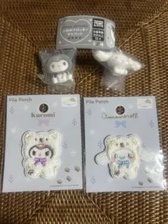 サンリオ パイルワッペン ふわふわスノー・ ふわふわフロッキーマスコット