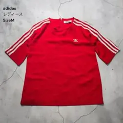 アディダスオリジナルス 3本ライントレフォイルロゴ カットソー 赤 DW3888
