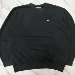 NIKE ナイキ ワンポイント スウッシュ 刺繍 クルーネックスウェット XL