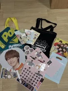 なにわ男子グッズセット　POPMALL 会報誌　バック　大橋和也　うちわ