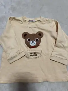 MIKI HOUSE クマ刺繍 トレーナー ベージュ☆80センチ