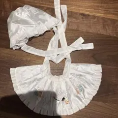 お宮参り用ホワイト衣装と帽子