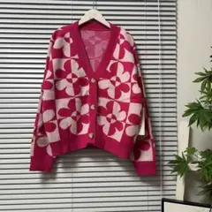 人気】marimekko マリメッコ カーディガン レッド ベージュ - メルカリ