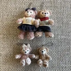 ダッフィー シェリーメイ ぬいぐるみバッジ ぬいぐるみ キーホルダー 2体セット
