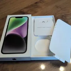 iPhone 14 128GB 空箱+付属品（純正充電ケーブルなし）