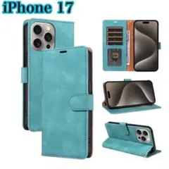 iPhone17ケース 手帳型携帯ケース　マグネット着脱　カード入　レザーのサムネイル
