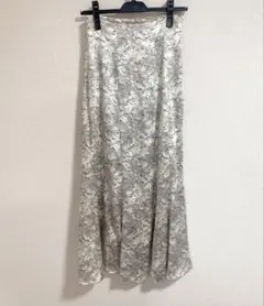 SNIDEL 柄マーメイドスカート ベージュ 0