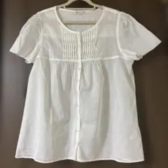 【新品】earth music&ecology 半袖シアー ブラウス M