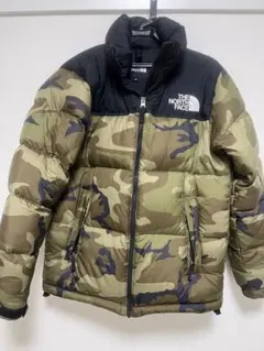 THE NORTH FACE ダウンジャケット カモフラージュ/ブラック