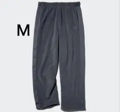 ユニクロ ニードルス　フリースワイドパンツ　グレー　Ｍ