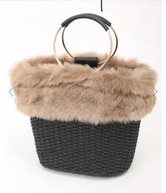 CECIL Mc BEE♡リングハンドルファーカゴバッグ