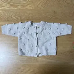 ポンポン付きカーディガン 70cm