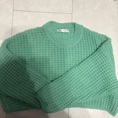 ZARA ミントグリーン ニットセーター