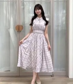 An MILLE チェックレディop ピンク ワンピース アンミール