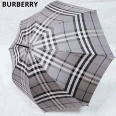 BURBERRY　バーバリー　長傘　アンブレラ　ノバチェック　木製ハンドル
