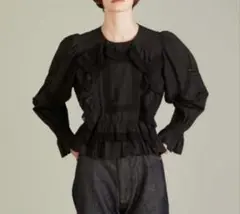 crinkle crinkle crinkle pillowcaseブラウス黒