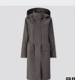 UNIQLO U ブロックテック　フーデッドコート　グレー　新品未使用試着のみのサムネイル