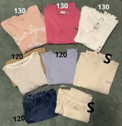 GAP、ユニクロ、TOPVALUEキッズ服 8点セット120〜130