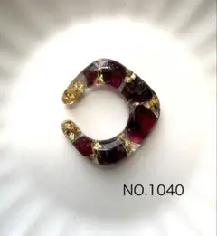 NO.1040 イヤーカフ片耳用　天然石ガーネット