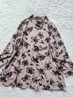 ミゼール　MISSEL 大きいサイズ　LL　長袖 花柄 ロングカットソー