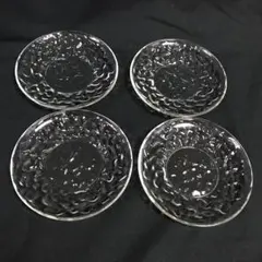 【昭和レトロ】『ガラス小皿 ４枚セット』中古品