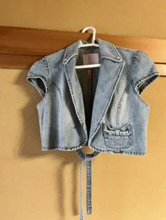 レベッカテイラー　Ｇジャン　デニムジャケット　ショート丈　リボン