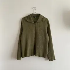 古着　長袖　トップス カーキ