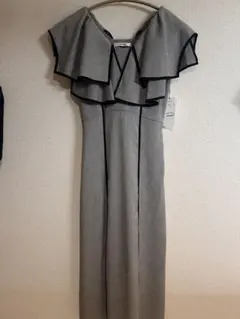 SNIDEL ラッフルカラープリントワンピース