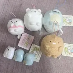 すみっコぐらし　ぬいぐるみ4点とおまけ3点