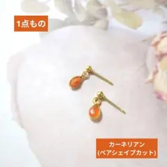 ＊一点もの＊【医療用ステンレス使用】カーネリアンのピアス