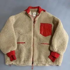 ZARA フリースジャケット ベージュ/オレンジ　最終値下げ！