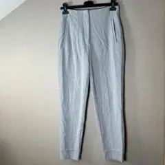 【ZARA】(S)美脚 ハイウエスト テーパードパンツ グレー 美シルエット